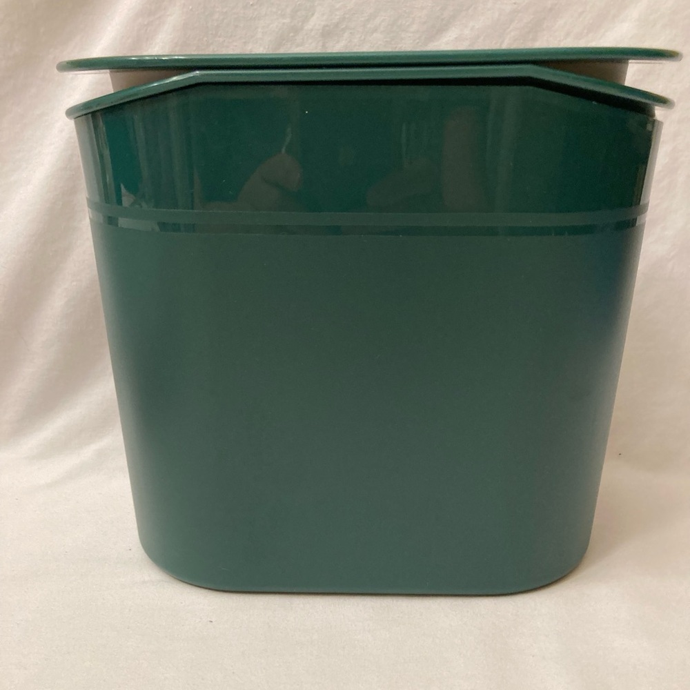 Vintage Tupperware holiday party insulated Ice Bucket Without Tongs Hunter green